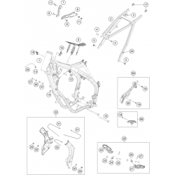 Cadre et boucle arrière GASGAS 125 MC 2T 2021 