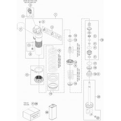 Amortisseur détaillé GASGAS 125 MC 2T 2021 