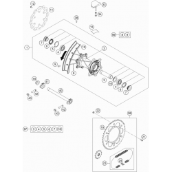 Roue arrière GASGAS 125 MC 2T 2021 