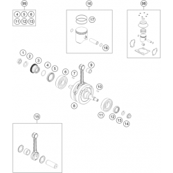 Piston et vilebrequin GASGAS 125 MC 2T 2021 