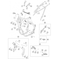 Cadre et boucle arrière GASGAS 250 MC-F 4T 2021 