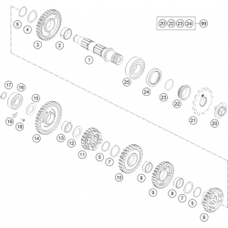 Boîte de vitesse - arbre secondaire GASGAS 250 EC-F 4T 2022 