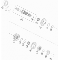 Boîte de vitesse - arbre primaire GASGAS 350 EC-F 4T 2022 