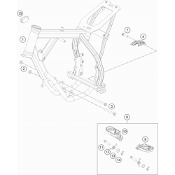 Cadre et boucle arrière HUSQVARNA TC 50 2T 2021 