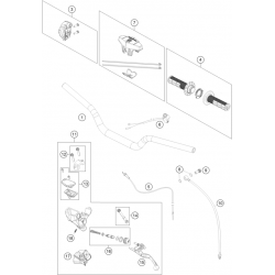 Guidon et commandes HUSQVARNA TC 65 2T 2021 