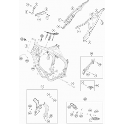 Cadre et boucle arrière HUSQVARNA 125 TC 2T 2021 