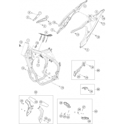 Cadre et boucle arrière HUSQVARNA 250 TC 2T 2021 