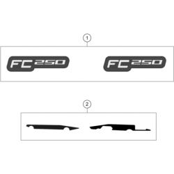 Adhésifs kit déco HUSQVARNA FC 250 4T 2021 