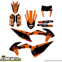 Kit déco Atomic Moto Ktm / Orange - Noir 