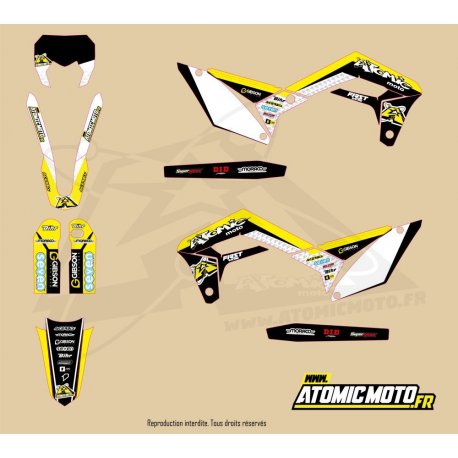 Kit déco Atomic Moto Sherco / Blanc - Noir 