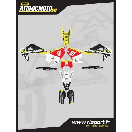 Kit déco replica Team Atomic Moto / Husqvarna - Saison 2020 