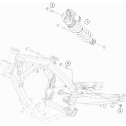 Amortisseur complet HUSQVARNA 65 TC 2T 2022 