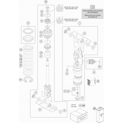 Amortisseur détaillé HUSQVARNA 65 TC 2T 2022 