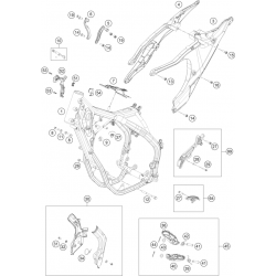 Cadre et boucle arrière HUSQVARNA 250 FE 4T 2022 