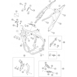 Cadre et boucle arrière HUSQVARNA 450 FE 4T 2022 