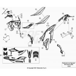 Coque arrière, reservoir, selle et kit déco BETA 125 RR 2T RACING 2022 