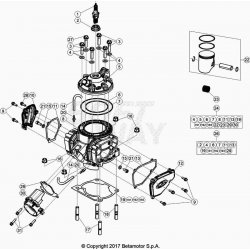 Cylindre et kit piston BETA 250 RR 2T RACING 2022 