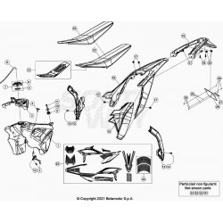 Coque arrière, reservoir, selle et kit déco BETA 350 RR 4T RACING 2022 