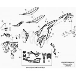 Coque arrière, reservoir, selle et kit déco BETA 390 RR 2T RACING 2022 