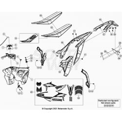 Coque arrière, reservoir, selle et kit déco BETA 430 RR 4T RACING 2022 