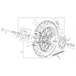 Roue arrière SHERCO 125 SE FACTORY 2T 2022 