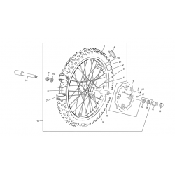 Roue avant SHERCO 250 SEF FACTORY 4T 2022 