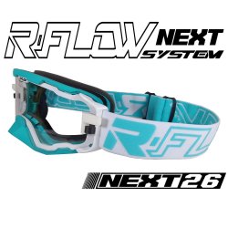 Masque R-FLOW NEXT 26 Bleu turquoise / Blanc - Full pack