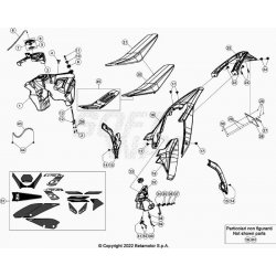 Coque arrière, reservoir, selle et kit déco BETA 200 RR 2T 2023 