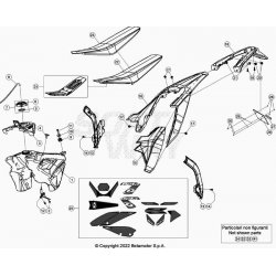 Coque arrière, reservoir, selle et kit déco BETA 350 RR 4T 2023 