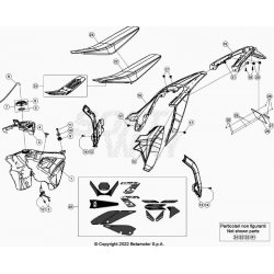 Coque arrière, reservoir, selle et kit déco BETA 390 RR 4T 2023 