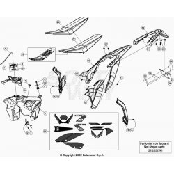 Coque arrière, reservoir, selle et kit déco BETA 430 RR 4T 2023 