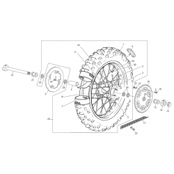 Roue arrière SHERCO 500 SEF FACTORY 4T 2023 