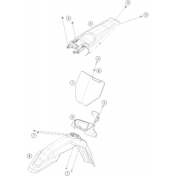 Garde-boue HUSQVARNA 125 TC 2T 2023 