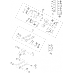 Biellettes suspension HUSQVARNA 250 TC 2T 2023 