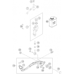 Maître cylindre de frein arrière HUSQVARNA FC 350 4T 2023 