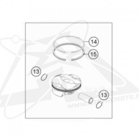 Piston origine côte B – 350 4 Temps 