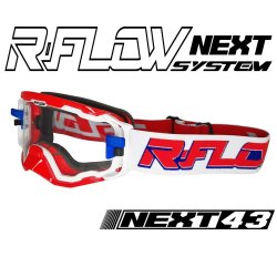 Masque R-FLOW NEXT 43 Rouge / Blanc / Bleu - Full pack