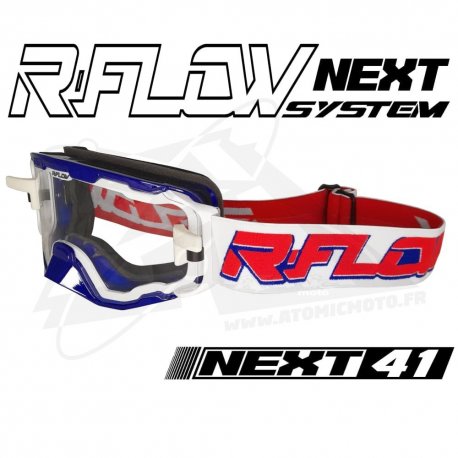 Masque R-FLOW NEXT 41 Bleu / Blanc / Rouge - Full pack 