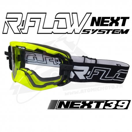 Masque R-FLOW NEXT 39 Noir / Jaune fluo - Full pack 