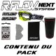 Masque R-FLOW NEXT 39 Noir / Jaune fluo - Full pack 