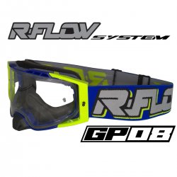 Masque R-FLOW GP 08 Bleu / Jaune / Gris - écran clair