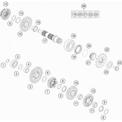 Boîte de vitesse - arbre secondaire GASGAS 300 EC 2T 2023 