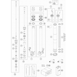 Fourche détaillée GASGAS 50 MC 2T 2023 