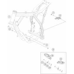 Cadre et boucle arrière GASGAS 50 MC 2T 2023 