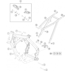 Cadre et boucle arrière GASGAS 65 MC 2T 2023 