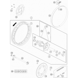 Roue arrière GASGAS 65 MC 2T 2023 