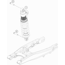 Amortisseur complet GASGAS 85 MC 14/17 2T 2022 