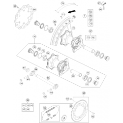 Roue arrière GASGAS 85 MC 14/17 2T 2022 