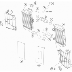 Système de refroidissement GASGAS 85 MC 14/17 2T 2022 