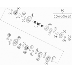 Boîte de vitesse - arbre secondaire GASGAS 85 MC 19/16 2T 2022 